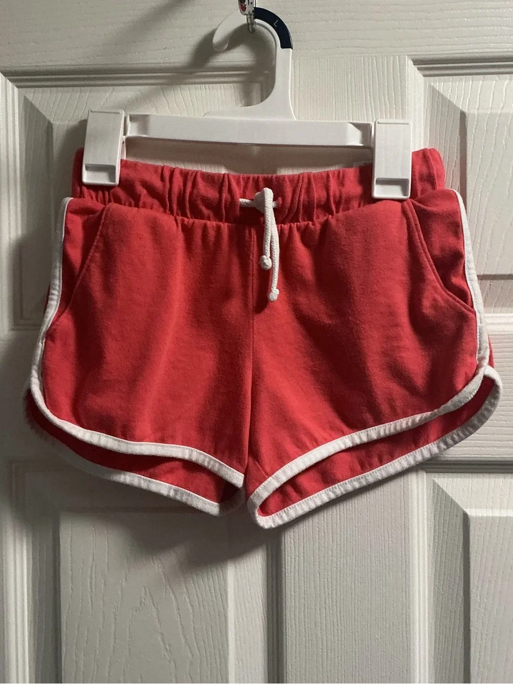 Old Navy Coral Drawstring Sport Shorts with White Trim